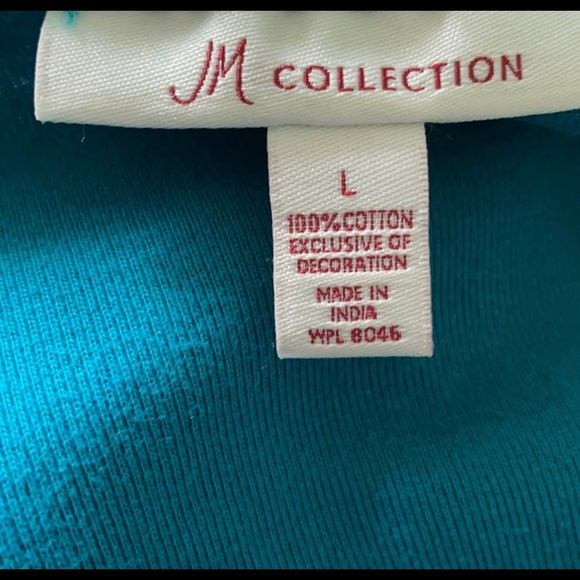 JM COLLECTION GREEN SWEATER SIZE LARGE - Picture 4 of 9